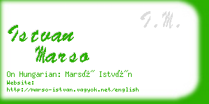 istvan marso business card